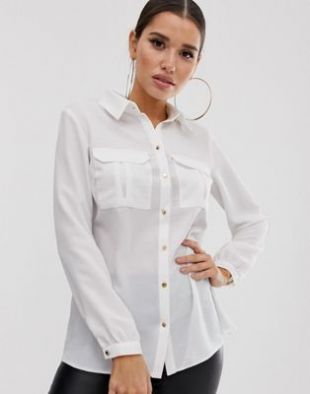 Chemise brodée dans le dos - Blanc