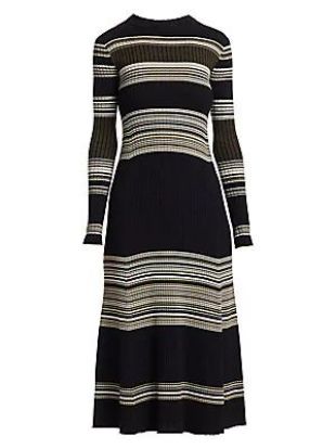 Proenza Schouler - Merino Wool Stripe Midi Dress