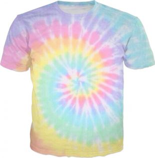 pastel rainbow tie-dye t-shirt