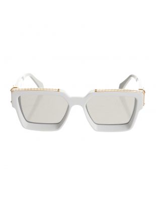 Louis Vuitton White 1.1 Millionaire Sunglasses of Tyga on the