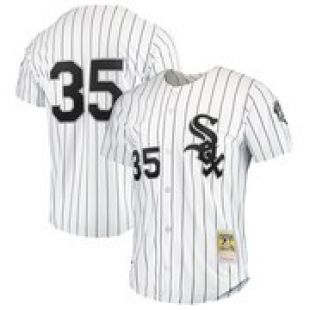 Mitchell & Ness White Sox Jersey worn by Chris Brown in the  video  Eric Bellinger - Type A Way (ft. Chris Brown & OG Parker) [Official Music  Video]