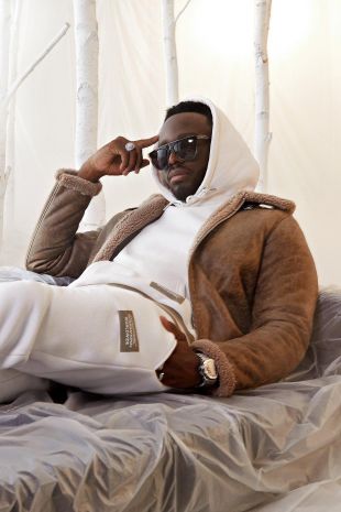 Veste aviateur en similicuir doublée en fausse fourrure et PU - boohooMAN