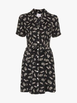 Maria Leopard Print Silk Mini Dress
