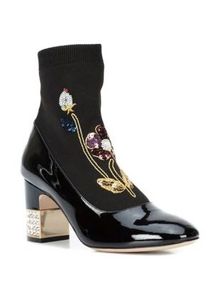 Candy Embroided Ankle Boots