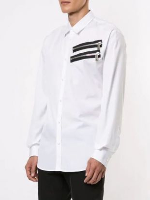 Double Zip White Shirt