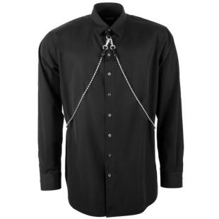 Chain Detail Black Shirt
