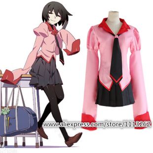Anime Bakemonogatari Monstory Hanekawa Tsubasa Uniforme Cosplay Costume dans Costumes animés pour hommes de Nouveauté et une utilisation particulière sur AliExpress.com | Alibaba Group