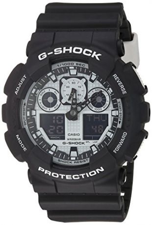 Casio Men's G-Shock GA100BW-1A Black Resin Quartz Sport Watch