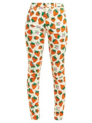 Stretch Print Denim Jeans