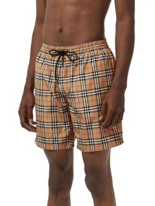 Vintage Check Drawcord Swim Shorts