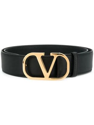 Valentino Garavani - Logo Buckle Black Belt