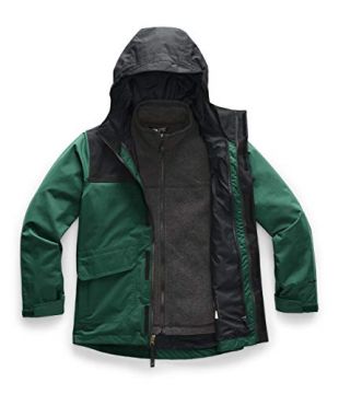 The North Face Boy's Gordon Lyons Triclimate Jacket, Night Green, Large