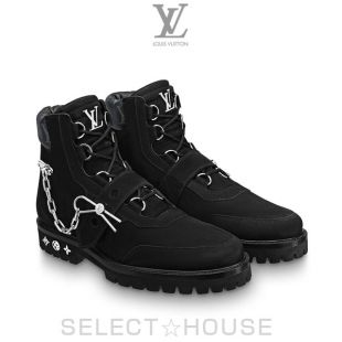 Lv creeper leather boots Louis Vuitton Black size 39 EU in Leather -  24284271