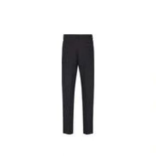 Black Virgin Wool Twill Pants