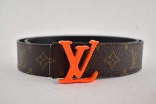Louis Vuitton Orange Monogram LV Logo Brown Belt of PnB Rock on the  Instagram account @pnbrock