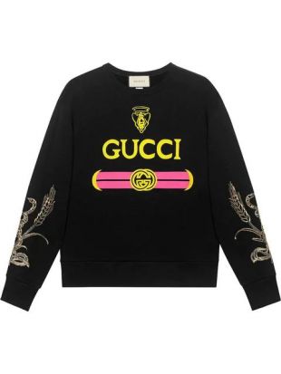 Cotton Sweatshirt With Gucci Logo