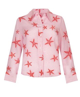Jamie Starfish Pink Coral Button Down Shirt