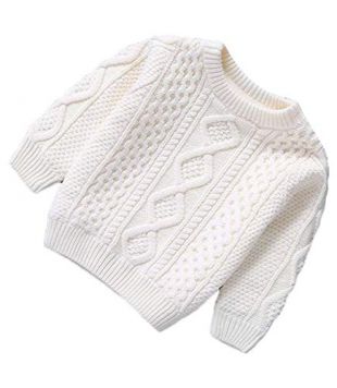 H&E - Pull - Garçon - Blanc - 6-7 Ans