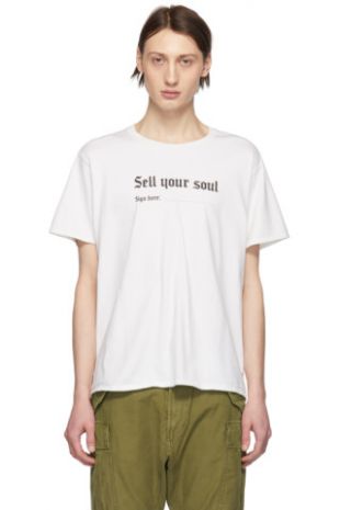 R13 White Sell Your Soul Boy T Shirt of Rich the Kid on the