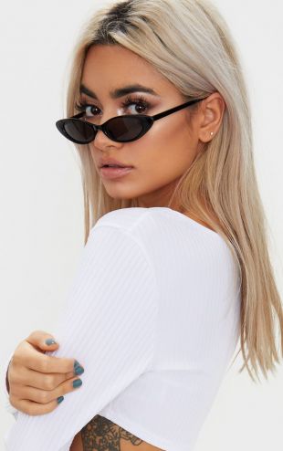 Matte Thin Retro Sunglasses