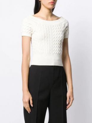 Knitted Off The Shoulder Top