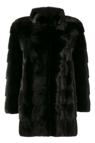 Mila Classic Fur Coat in Black