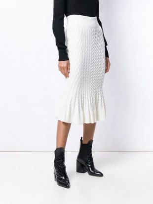Midi Skirt In Mesh With Buckets