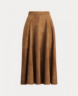 Ralph Lauren Christiane Lamb-Suede Skirt