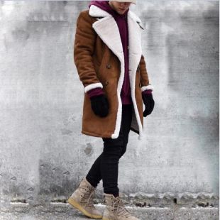 Manteau d'Hiver mouton retourné