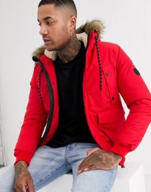 Jack & Jones Originals - Parka courte - Rouge | ASOS
