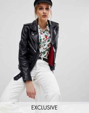 Reclaimed Vintage Revived - Perfecto en cuir | ASOS