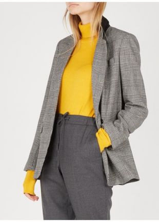 VESTE COL TAILLEUR À CARREAUX