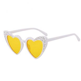 Cute Diamond Heart Shaped Kid Sunglasses Children Heart Sunglasses For Girls