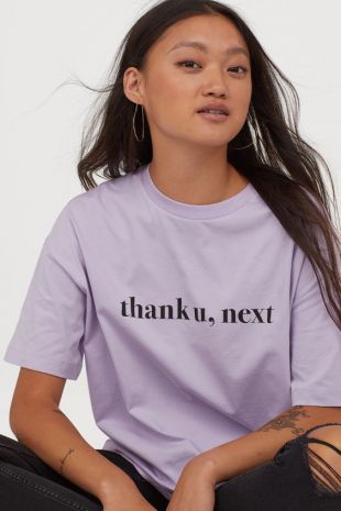 Printed T-shirt - Light purple/Ariana Grande - Ladies | H&M GB