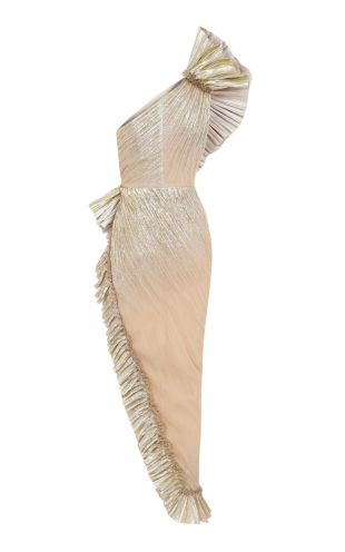 Raisa Vanessa - Gold Draped Assymmetrical Dress
