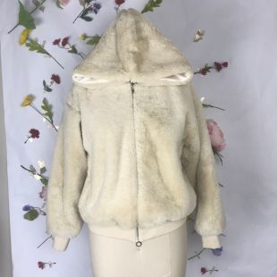 Topshop - Faux fur zip hoodie