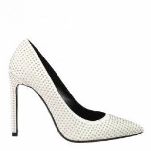 White Leather Shoes Heel