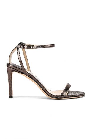 Lizard Printed Sandal in Anthracite