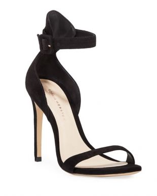 Sophia Webster - Nicole Naked High-Heel Suede Ankle-Wrap Sandals