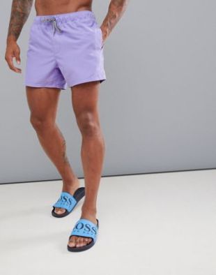 Swim shorts in lilac short length