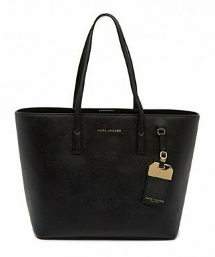 Leather Tag Tote Bag