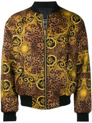 Veste Bomber à Imprimés Multiples Versace Jeans Couture