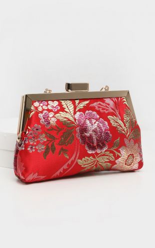 Mini-sac en jacquard rouge