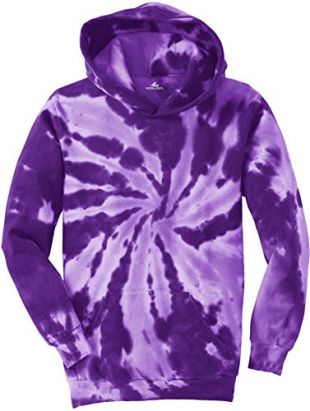 Koloa Youth Colorful Tie-Dye Hoodies - Youth X-Large Purple