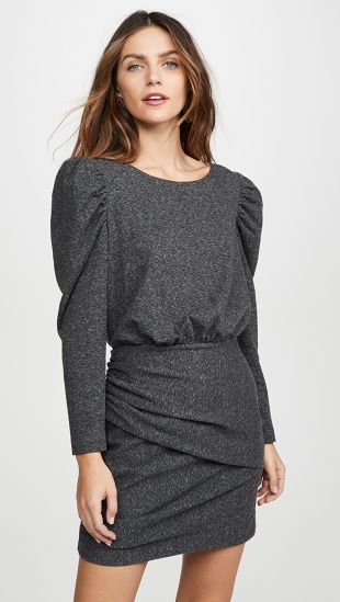 Dark Charcoal Long Sleeve Dress