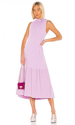 Sculpted Drape Midi Dress