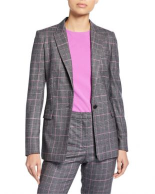 Begas Glen-Plaid Wool Jacket