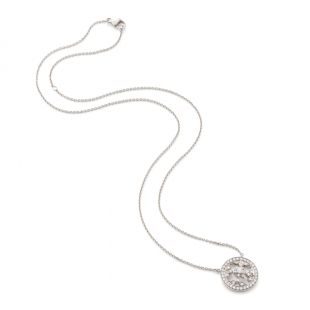 Empress Mini White Gold & Diamond Pendant Necklace