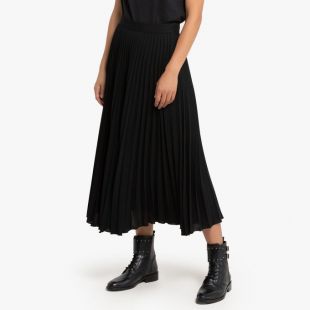 Jupe plissée longueur midi
