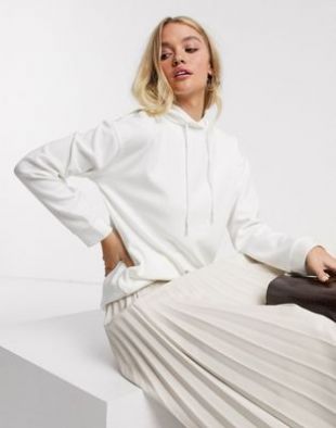 Stradivarius - Hoodie avec cordon de serrage - Blanc | ASOS